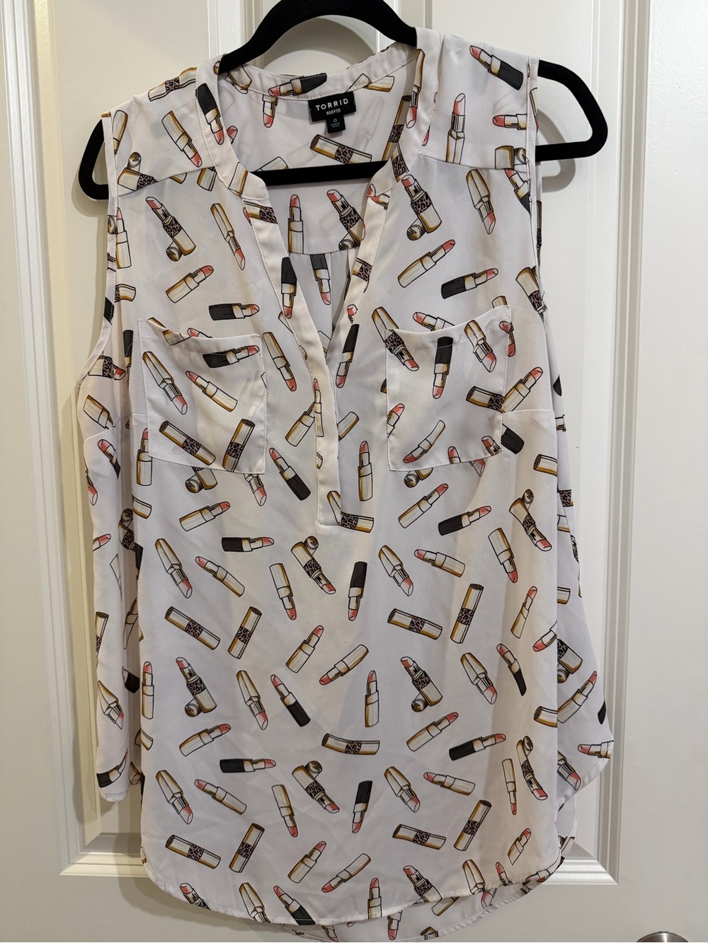 Torrid Harper lipstick print tank size 0
